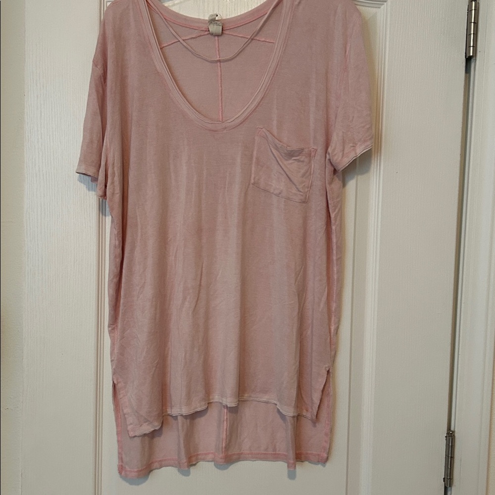 We The Free Blush Pink V-Neck Top